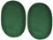 alles-meine.de GmbH 2 STK. Wildleder - echtes Leder - Flicken - dunkel grün/jägergrün - 10 cm * 15,5 cm - oval - Aufnäher zum Aufnähen/Applikation XL Format