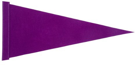 Purple Pennant 5ft Bicycle Safety Flag (No Mounting Hardware Included)