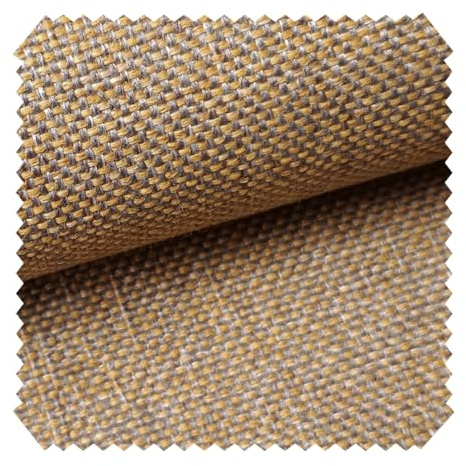 novely® LARISO - Gewebter Polsterstoff - Melierter Möbelstoff - Flachgewebe - Meterware 1lfm | Farbe: 45 Senfgelb