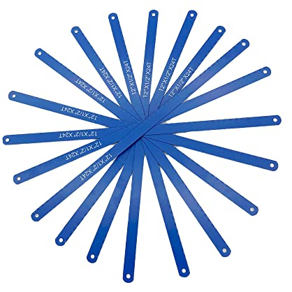 xuanto Metallsägeblätter Handsäge Metallsägeblatt Bandsägeblätter 10 Stück Blau 300mm für die meisten Handsägen Stahl Edelstahl und NE Metalle Holz Rohrleitungen Stahl Metall und Bügelsägen geeignet