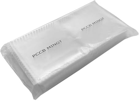 PCCB MINGT 50 PCS 2.5 x 2.5 Double Pocket Clear Non PVC Coin Flips PET Vinyl Safe Long Term Storage Protective Holder for Coin and Stamp Collecting