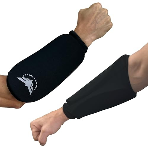 Padded Forearm Guards with Arm Pads, Top and Bottom Padded - Pair (Medium)