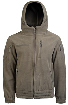 Mil-Tec köldskyddsjacka fleece Gen.II m. huva oliv, oliv, XL