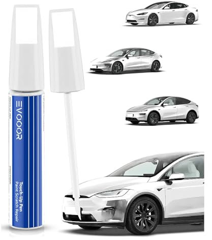 EVOOOR (PPSW) Pearl White Autolack Nachbesserung, Kratzer Reparatur für Tesla Model 3/Y/S/X, Schnelle & Einfache Lösung zur Reparatur