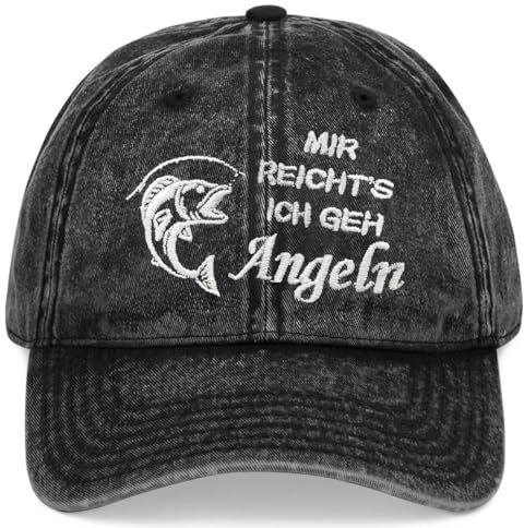 Geschenke für Angler Männer Geburtstag Fischerhut, Angeln Geschenk Lustig MIR REICHTS ICH GEH ANGELN Mütze Angler Zubehör, Angler Geschenke für Männer Vatertagsgeschenk für Papa Baseball Cap Herren