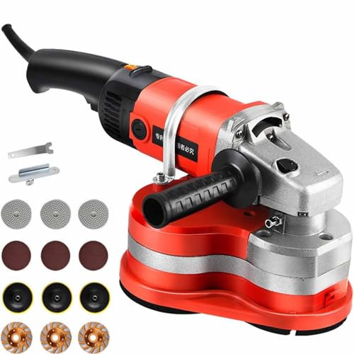 Rectificadora manual sin polvo para renovación de pisos de hormigón, máquina pulidora de 2800 W con ruedas de diamante y almohadilla de pulido