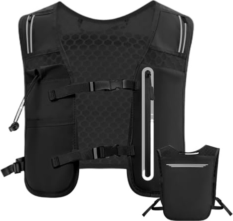 Chaleco de hidratación | 4L Mochila de Carreras | Correas de Pecho Ajustables Reflectantes con de teléfono para Deportes al Aire Libre