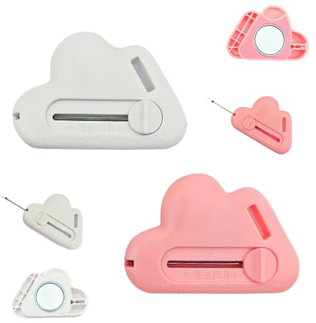 Taiyyi 2 Stück 2 in 1 Nähzubehör für Nähmaschine,Magnetische Nahtführung,Magnetischer Nahtführer mit Nahttrenner und Nadelhalter für präzises Nähen, multifunktionales Nähzubehör für Nähmaschinen