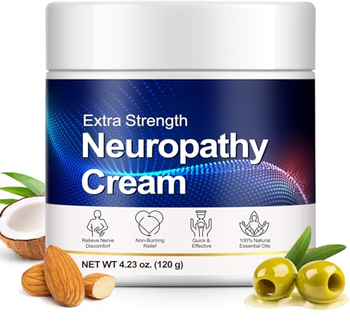 Neuropathy Nerve Relief Cream for Feet 120g, Legs, Hands, Toes & Back, Natural Formula, Fast-Acting Relief from Nerve Discomfort, Muscle Tension, and Joint Aches
