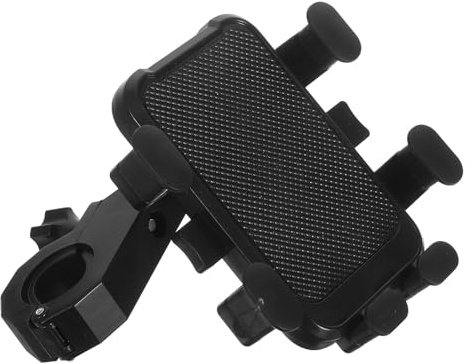 TOBBOMEY Supporto per Telefono per Bicicletta e Scooter con Morsetto in Nero Rotazione e Antivibrazione Compatibile con Smartphone per Navigazione e Riprese su Manubrio di Mountain Bike e