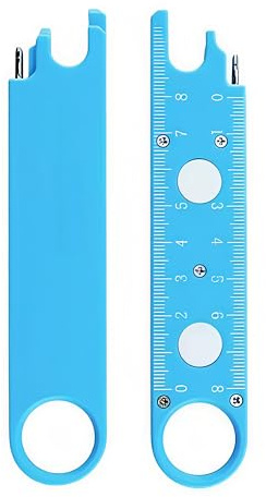 YICBOR Infila aghi multifunzione per macchina da cucire con magnete e lente d'ingrandimento integrata, strumento universale per infilare rapidamente con righello integrato per cucire a macchina