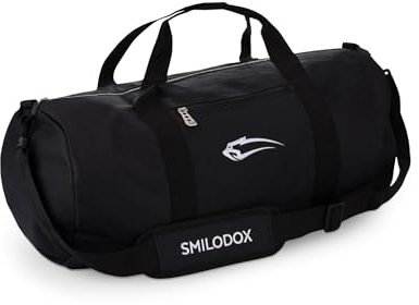 Smilodox Unisex Sporttasche Classic 2.0 - Trainingstasche für Fitness Sport Gym & Reisen mit vielen Fächern - Tragetasche, Schultertasche, Reisetasche, Color:Schwarz