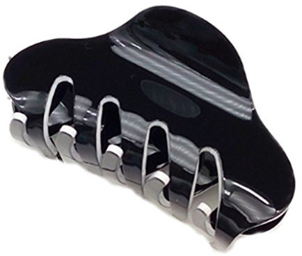 Mollette per capelli da donna, per capelli a granchio, tinta unita, accessorio per capelli (nero)