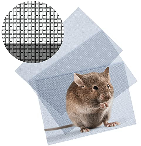froboo Rodent Mesh Sheet A4 Size (300mm x 210mm) Stainless Steel Wire Metal Mesh Sheets - (1mm x 1mm) Block Holes Stop Insects, Mice, Rats - Use To Cover Air Bricks & Air Vents - 3 Pack