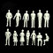 Kinearcharms 100PCs Unpainted Tiny People Figures, 1:50 Scale Model Trains Architectural O Scale Sitting and Standing Miniatures Figures