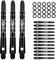 CyeeLife Aluminum Dart Schäfte 15 Stück,2BA Dartpfeile Stems 48mm Schwarz
