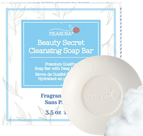 MEAROSA Dermatologically tested Daily Face cleanser and Body wash Fragrance Free Non Drying Non Irritation Soap bar