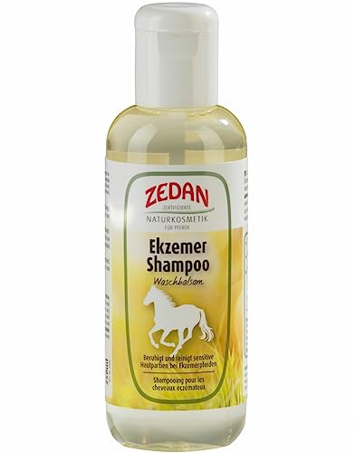 RL24 Zedan - Pferdeshampoo | Ekzemershampoo für Pferde | Waschbalsam reinigt schonend | Mähnenshampoo mit D-Panthenol, Betain, Rosmarinsöl | Pflege bei Schuppen & Juckreiz | 1 x 250 ml Flasche