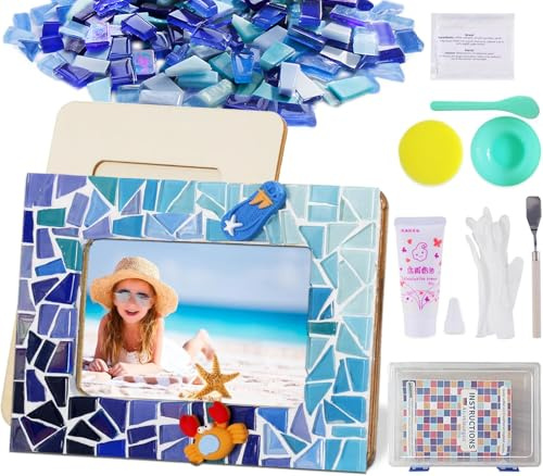 AiYoYo Set fai da te per cornici fotografiche per adulti, mosaico, kit creativo per lavoretti, regalo di compleanno