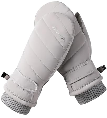Mitaines d'hiver pour femme - Gants chauds et imperméables pour écran tactile - Pour la randonnée, le cyclisme, le snowboard