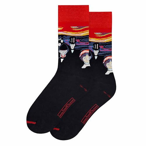 MuseARTa Edvard Munch Calzini, Nero, 36-40 Unisex-Adulto