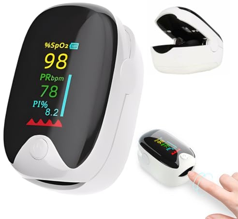 Tomedeks 2 Piezas Monitor De Oxígeno En Sangre, LED No Invasivo, Medidor De Oxígeno No Invasivo En Sangre