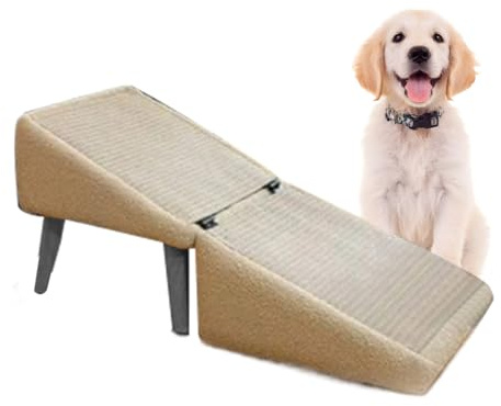 Pet 2-in-1 gradini per cani per letto, regolabile schiuma rampa divano, resistente all'acqua, divano letto antiscivolo arrampicata cuccioli e gatti anziani con supporto