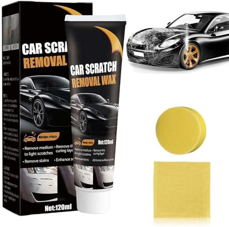 Car Scratch Remover, 2026 New Paint Rapid Scratch Remove, Car Scratch Repair Paste, 120 ml Scratch Removal Wax, with Wipe Sponge, Shallow Scratches Car Polish for All Paint Types (1 PCS)