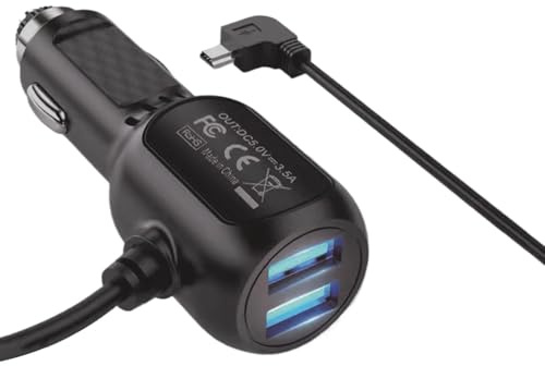 -Laddare, billaddare – billaddare – kabel – 2 USB-portar, GPS | Laddare, laddkabel, billaddare adapter, adapter 12-24 V, biltillbehör