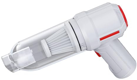 SIXRUN Aspirateur de Voiture sans Fil ABS, 9000 Pa, 50 W, Faible Bruit, Rechargeable par USB, pour Voiture, Maison, Bureau, Miettes de Poils d'animaux, Nettoyage de la Poussière (White)