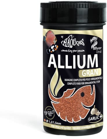 Haquoss Allium Gran Mangime in Granuli a Base di Aglio per Discus, 250 ml/137 gr