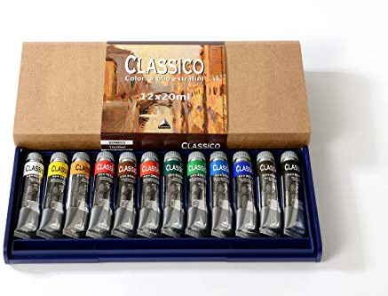 Maimeri Classico Fine Art Ölfarben-Set, 12 Farben à 20 ml, ideal für professionelle Künstler