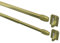 Flairdeco Vitragestangen mit Klebehaken, Scheibenstangen oval, Metall-Kunststoff, Messing, ausziehbar 50-80 cm, 8 Stück