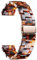 BINLUN Resin Watch Straps 12 14 16 18 20 22 mm for Women Replacement Watch Band 14 Colors Quick Release Wrist Strap Smart Watch Bracelets, Amber,18mm