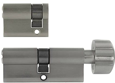 2 likadana 1 x knoppcylinder 40/40 mm 1 x halvcylinder 30/10 mm 5 nycklar