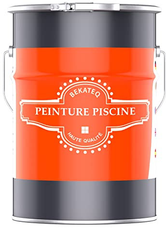 BEKATEQ LS-400 Peinture piscine 2,5 litres, Gris anthracite I Peinture satinée pour piscine, étang & fontaine en béton, maçonnerie & crépi I Revêtement en caoutchouc chloré imperméable et étanche