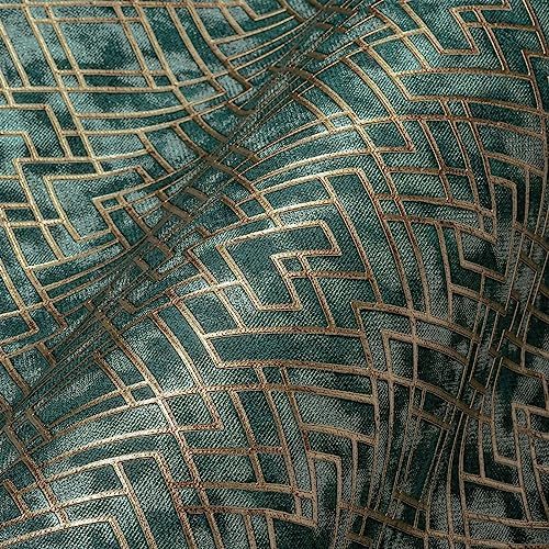 Livingwalls Resestilar fibertapet – tapet med ornamentdekoration i blått och guld – klassisk tapet för olika rum i 10,05 m x 0,53 m