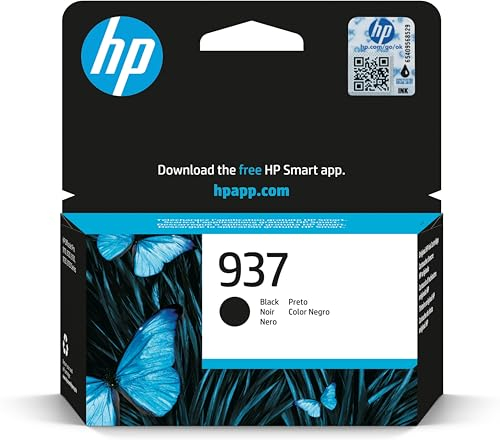 HP 937 (4S6W5NE) Schwarz Original Druckerpatrone, für OfficeJet Pro 9720e; 9730e All-in-One Großformatdrucker; HP OfficeJet Pro 91xx Drucker