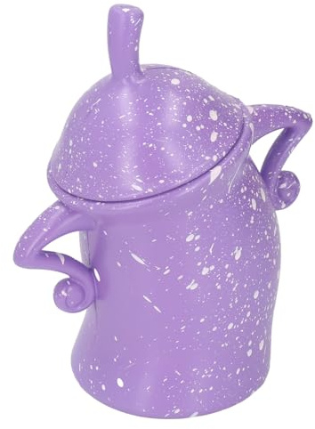 Divertente Barattolo per Alimenti, Simpatico Contenitore in ABS per caffè e tè con Coperchio Ermetico, Simpatico Contenitore per Dispensa da per Dolci, Barattolo per (Viola)