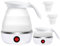 RANJIMA Bollitore pieghevole piccolo, 0,6 l, da campeggio, da viaggio, mini bollitore da viaggio, piccolo bollitore pieghevole con 2 bicchieri pieghevoli per attività all'aperto, campeggio,