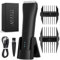 AISEELY Mens/Women Body Groomer - Ceramic Blade Trimmer with LED Skin Light, Electric Shaver for Beard/Chest/Bikini, IPX7 Waterproof Cordless for Wet&Dry Use, Travel Lock & Magnetic Charging Dock