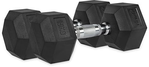 VirtuFit Hexa Dumbbell Lot d'haltères courts 2 x 15 kg