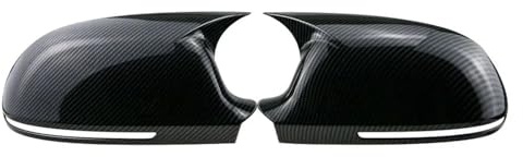 Coque Rétroviseur, Couvercle de Rétro Utilisation Adaptée Pour Audi A3 8P A4 A5 Couvercle De Rétroviseur Latéral De Voiture Capuchon D'aile Boîtier De Porte Extérieur Garniture De Coque(Type A Carbon)
