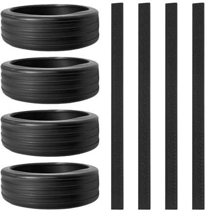 4 Pieces of Wheel Rubber Strips, 4 Pieces of Protective Covers, Luggage Wheel Protective Covers, Silicone Wheel Sheaths, Suitable for Trolley Cases and Carts.
