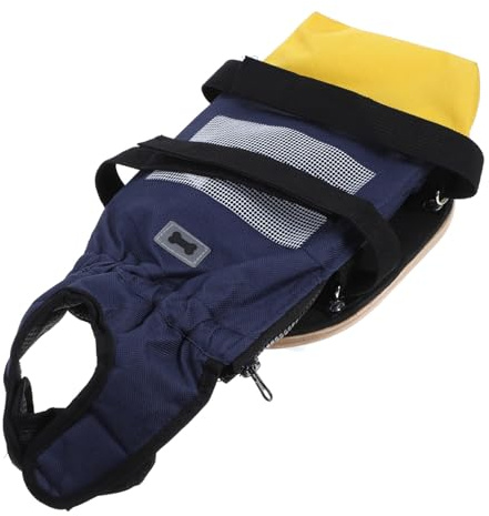 TOBBOMEY Carrello in Poliestere e Legno con Ruote Regolabile per Cani Disabili Facile da Usare per Passeggiate Indoor e Outdoor per Cani con Mobilità Ridotta