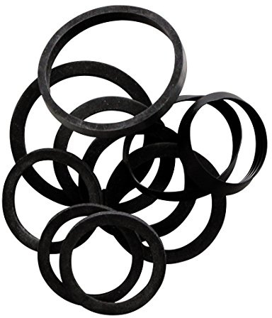 Sanitop-Wingenroth Dichtungssatz für Geruchverschlüsse | 10-teiliges Set | Dichtungssortiment für Siphons | Aus Gummi und PVC | Schwarz | 25114 3