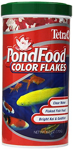 Tetra Pond Flakes Color Enhancing, Complete Nutrition for Smaller Pond Fish, Goldfish and Koi Fish, 6 oz