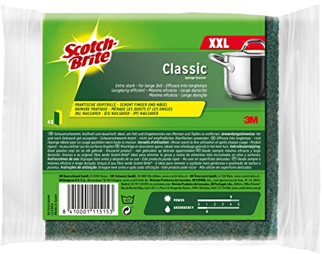 Scotch-Brite 5204 C+C - Spugne Abrasive XXL, Extra Forte, 4 Pezzi