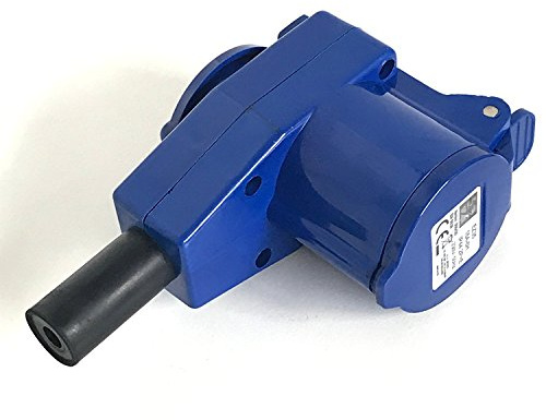 CEE Winkelkupplung mit Schukosteckdose IP 44 - Adapterleitung Stecker 230V/16A Camping Steckdose | Aussenbereich Wohnwagen Caravan Wohnmobil Boot Bayram