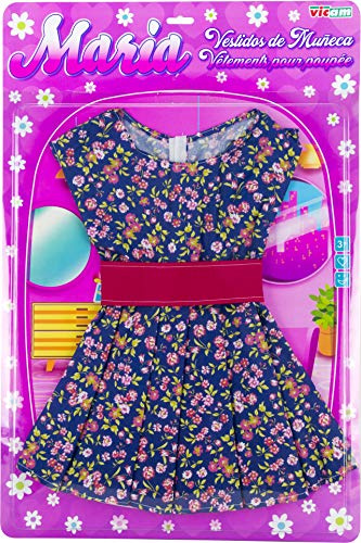 Vicam FR- Vestido para muñecas Gigante, 900, Rosa, Azul, Verde